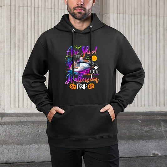 Aw Ship Halloween Trip Family Cruising Crew Cruise Squad Customizable Surface Hoodie