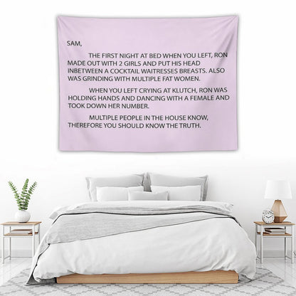 Letter to Sam Sammi Sammy Tapestry
