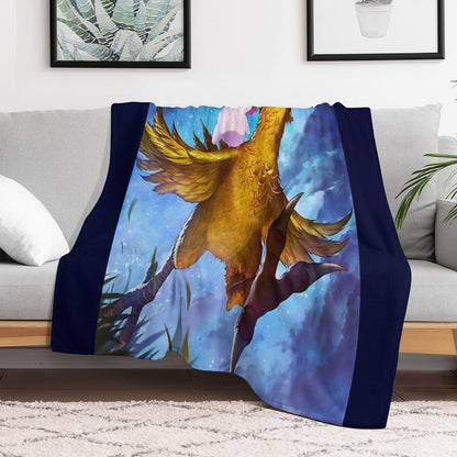 Chocobo & Mogry Throw Blanket