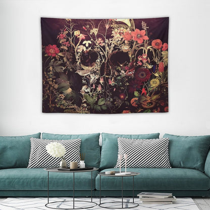 Bloom Skull Tapestry