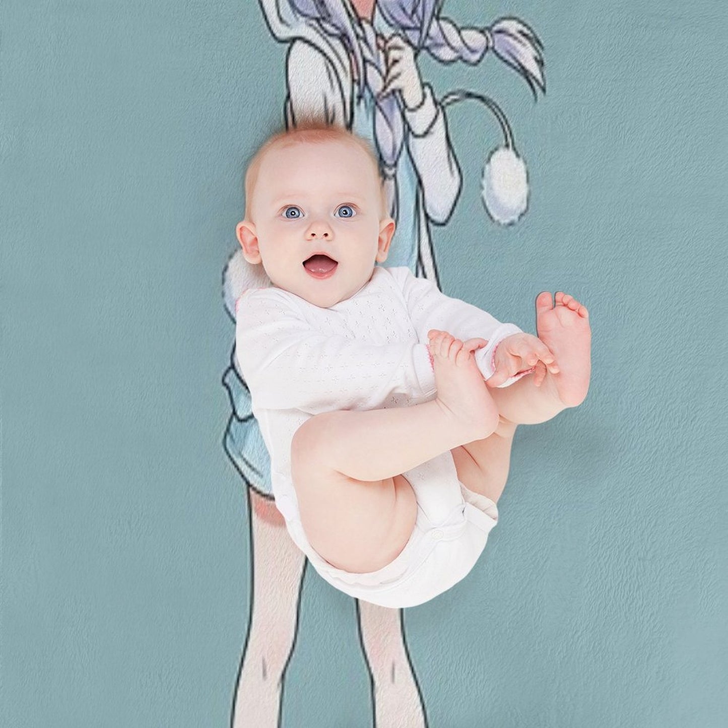 Anime Kawaii Girl Throw Blanket