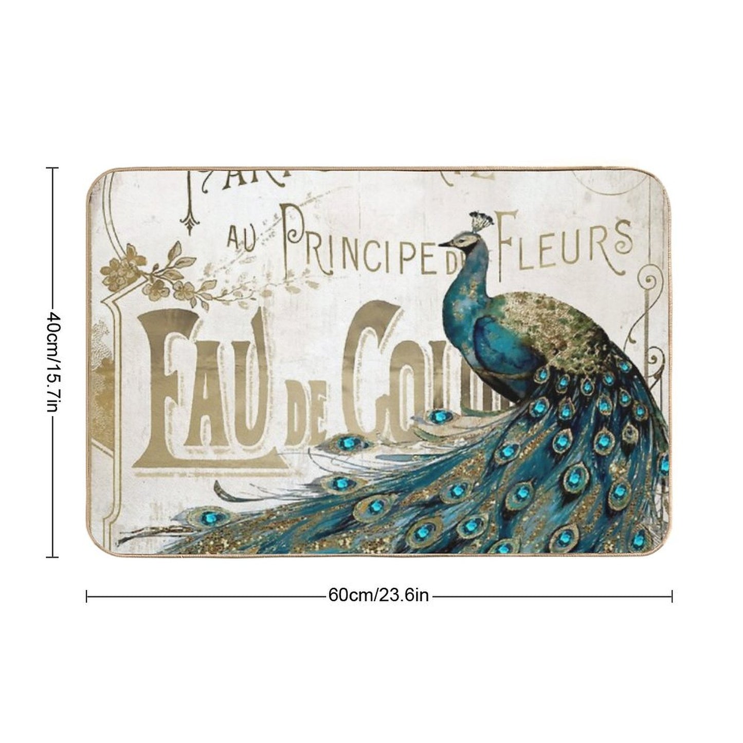 Peacock Jewels Bath Mat