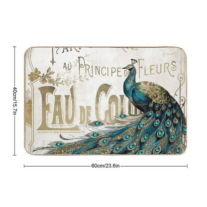 Peacock Jewels Bath Mat