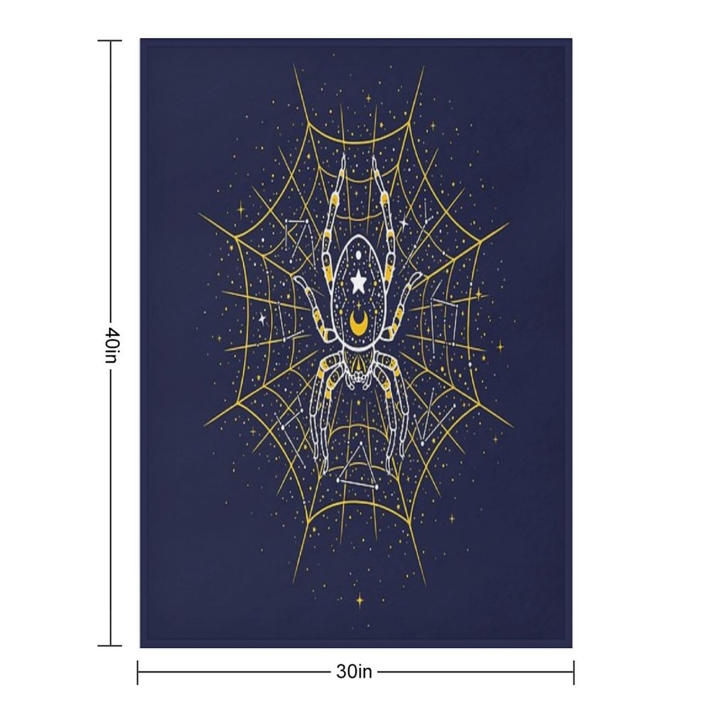Celestial Spider on Starry Web Throw Blanket