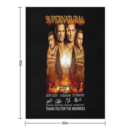 Supernatural Thank You For The Memories Throw Blanket