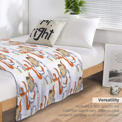 Astronaut - Alien Takeover Throw Blanket