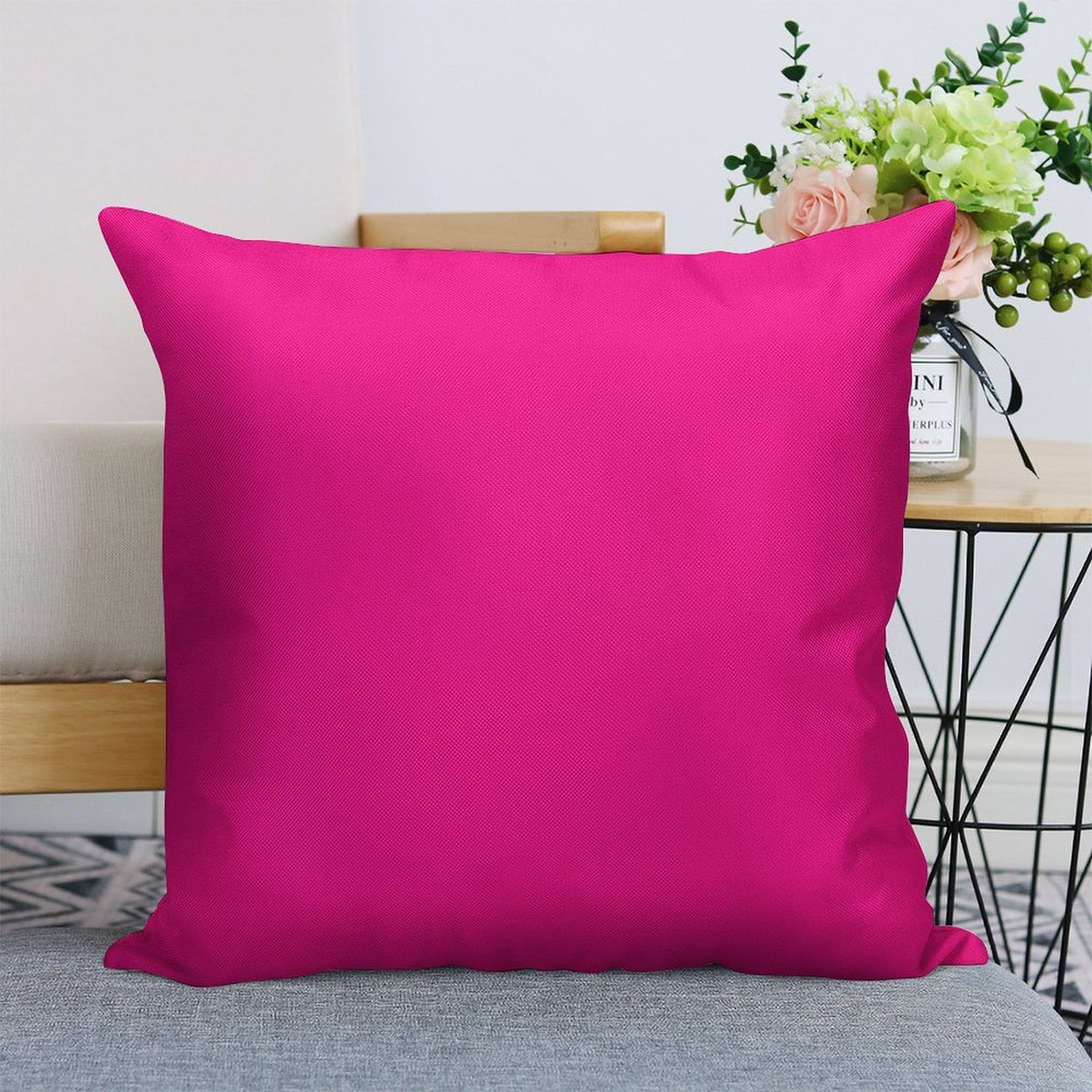 PLAIN SOLID DEEP PINK -100 PINK SHADES ON OZCUSHIONS ON ALL PRODUCTS Linen Throw Pillow Cover