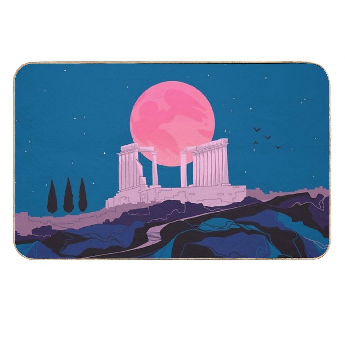 Temple of Poseidon at Sounion Bath Mat