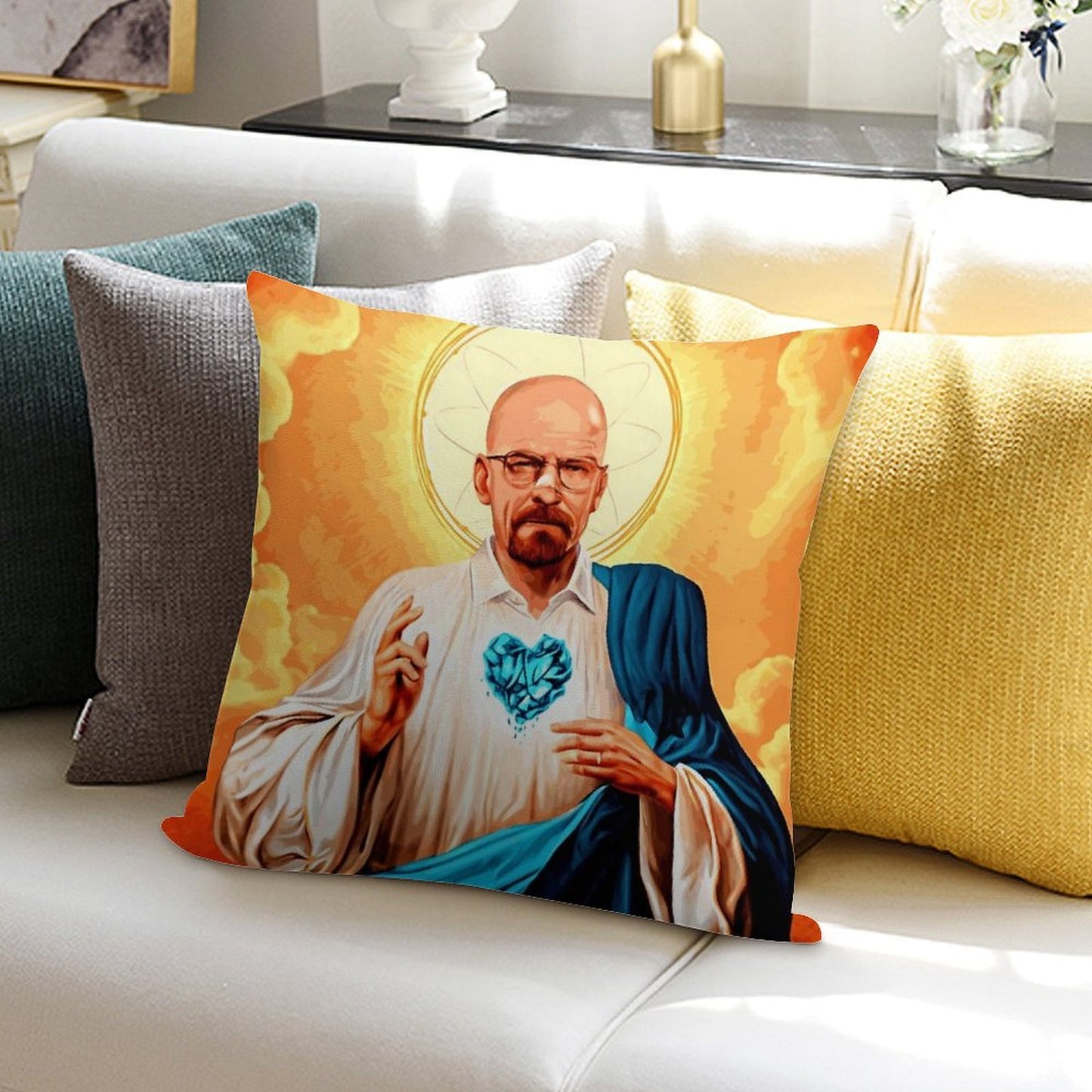 Walter White Soft Home Decor Throw Pillow