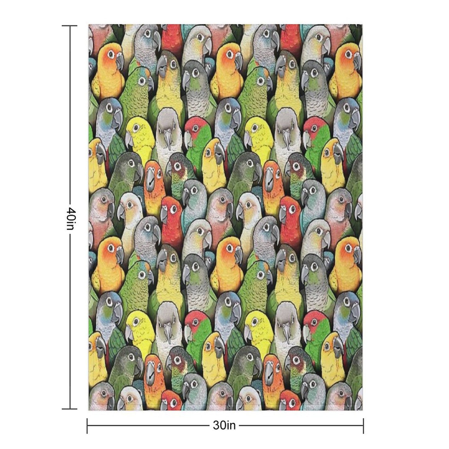 Colour of Conures Throw Blanket