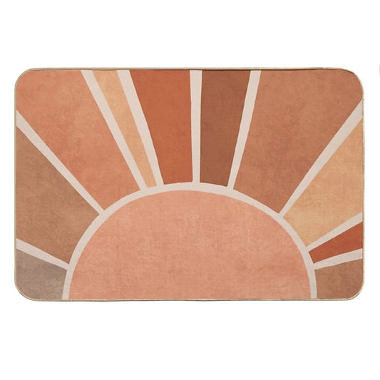 Warm Boho Sunrise Bath Mat