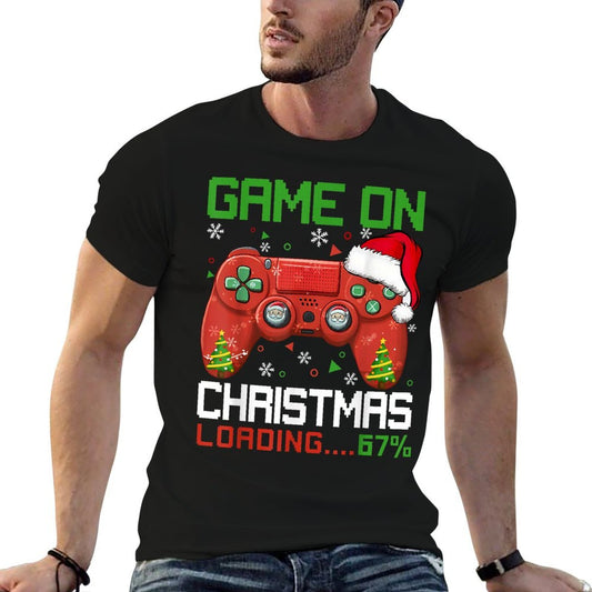Game On Christmas Loading 67 Funny 6 7 Meme Xmas  Lightweight T-Shirt