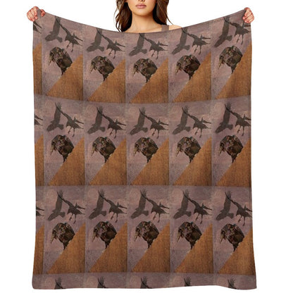 Grimey Crows Throw Blanket