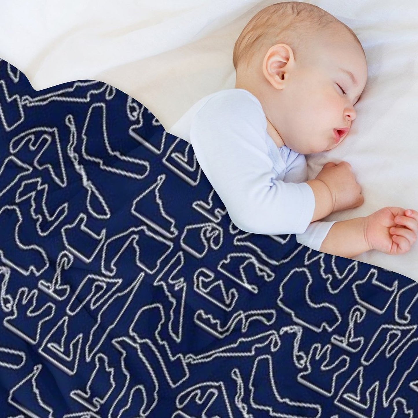 F1 Tracks 2023 (Dark Blue) Throw Blanket