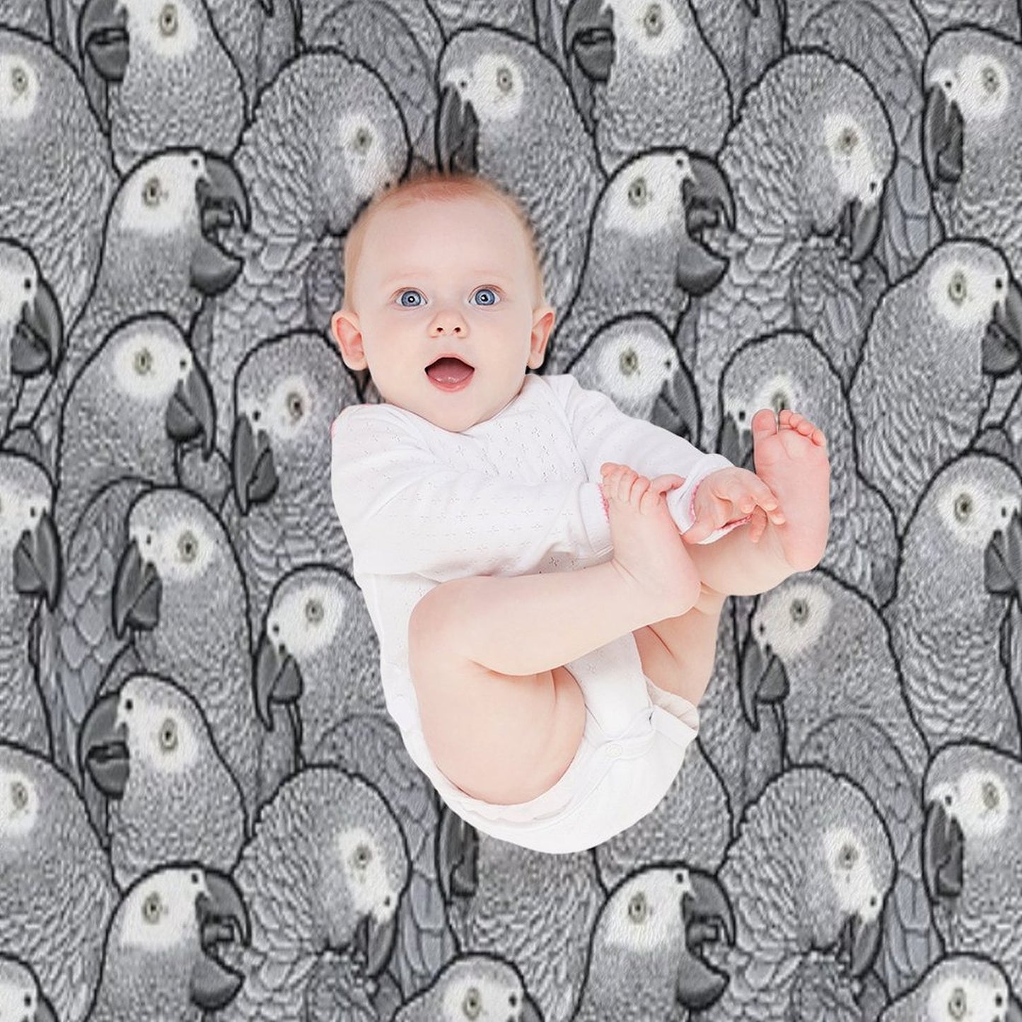 African Grey Parrots Throw Blanket