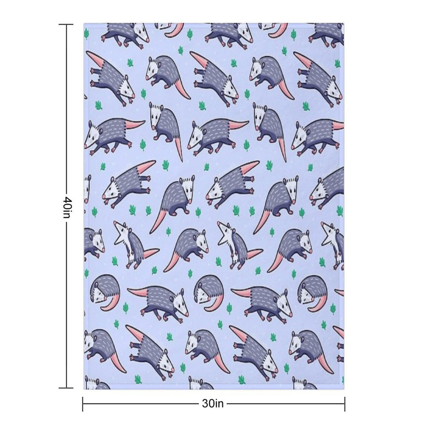 Opossum Pattern 2 Throw Blanket