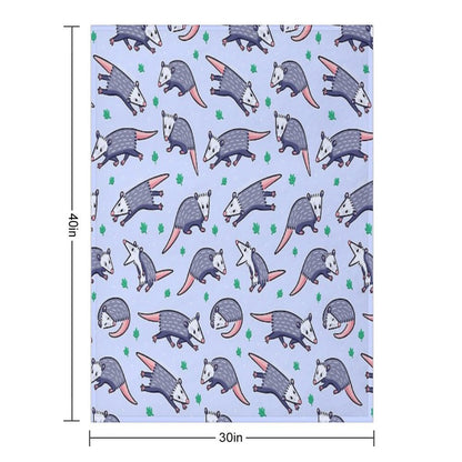 Opossum Pattern 2 Throw Blanket