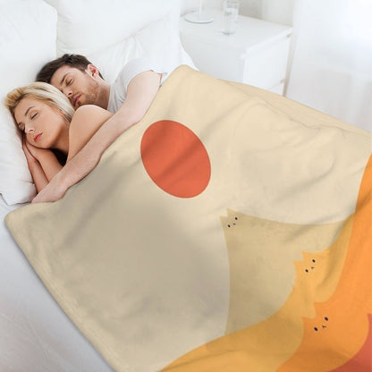 Cat Landscape 87 Throw Blanket