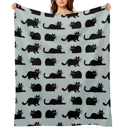 Black Cat Throw Blanket