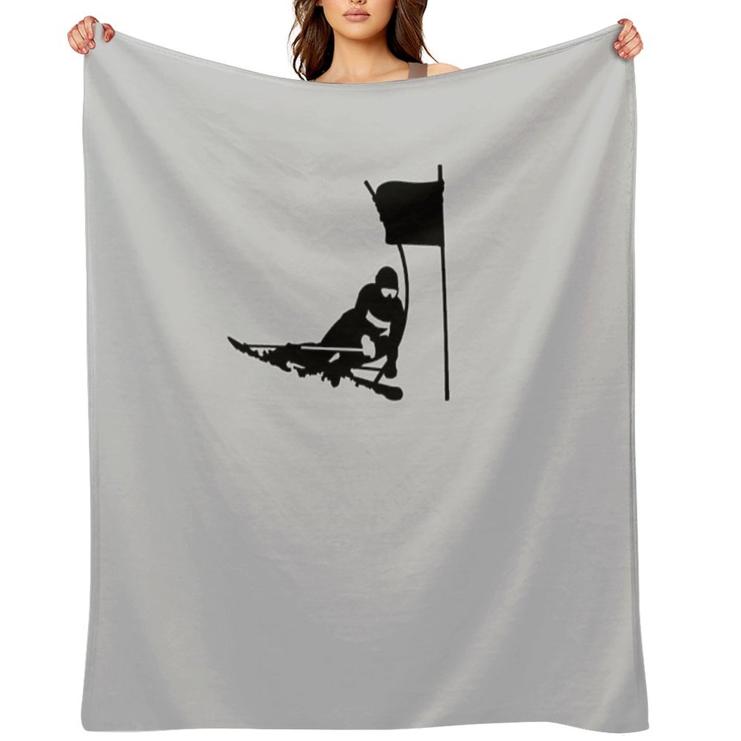Skier Throw Blanket