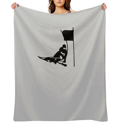 Skier Throw Blanket