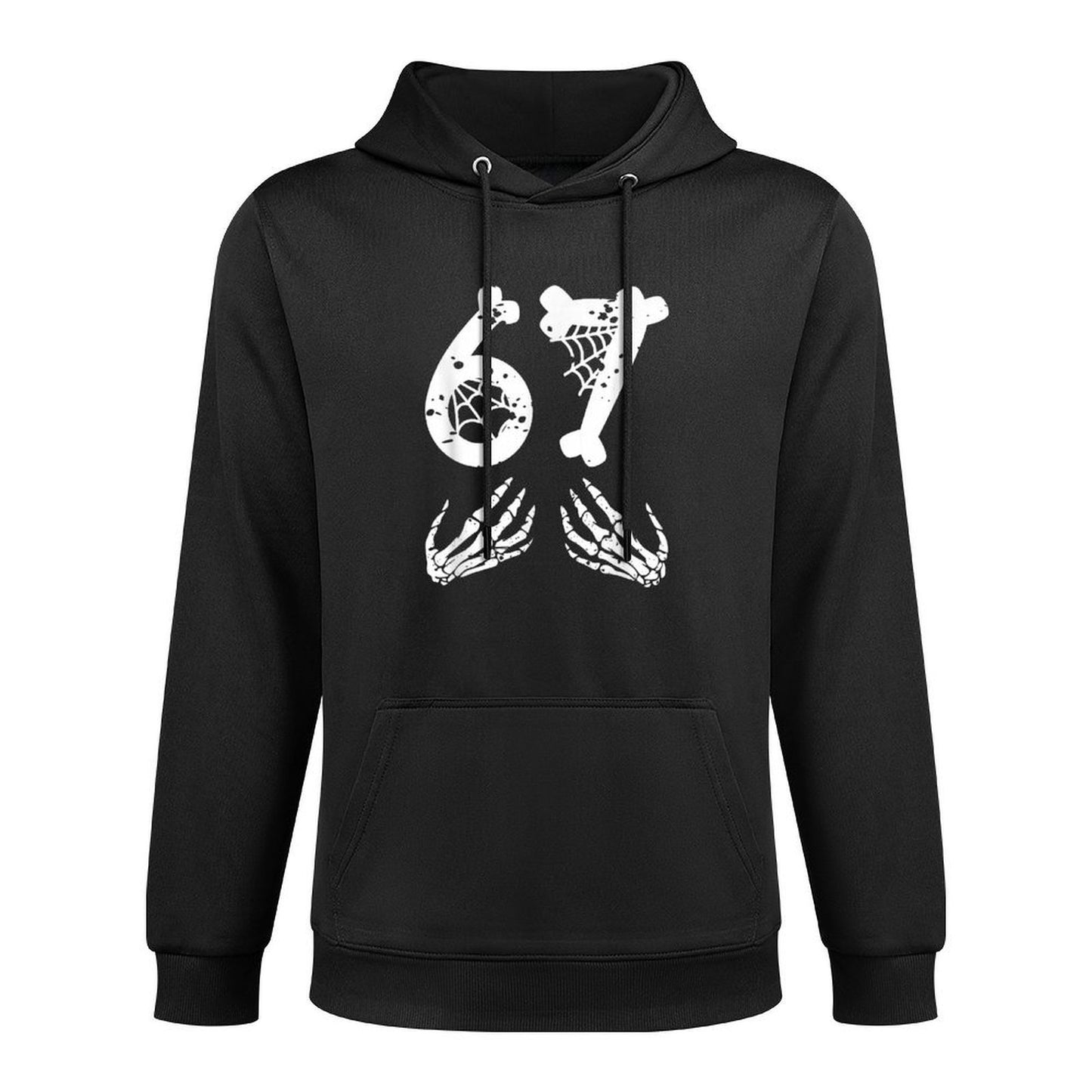 67 Skeleton Hand Halloween Six Seven Funny 67 Meme Relaxed Fit Hoodie