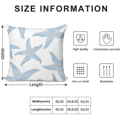 Dancing Blue Starfish Soft Style Accent Throw Pillow