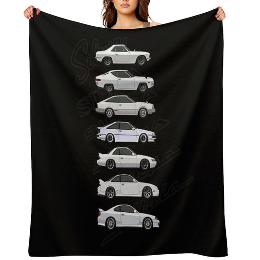 Nissan Silvia Generations Throw Blanket