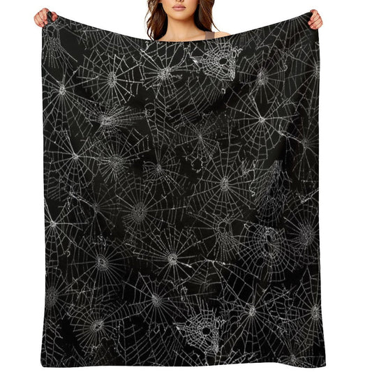 White Cobwebs Throw Blanket