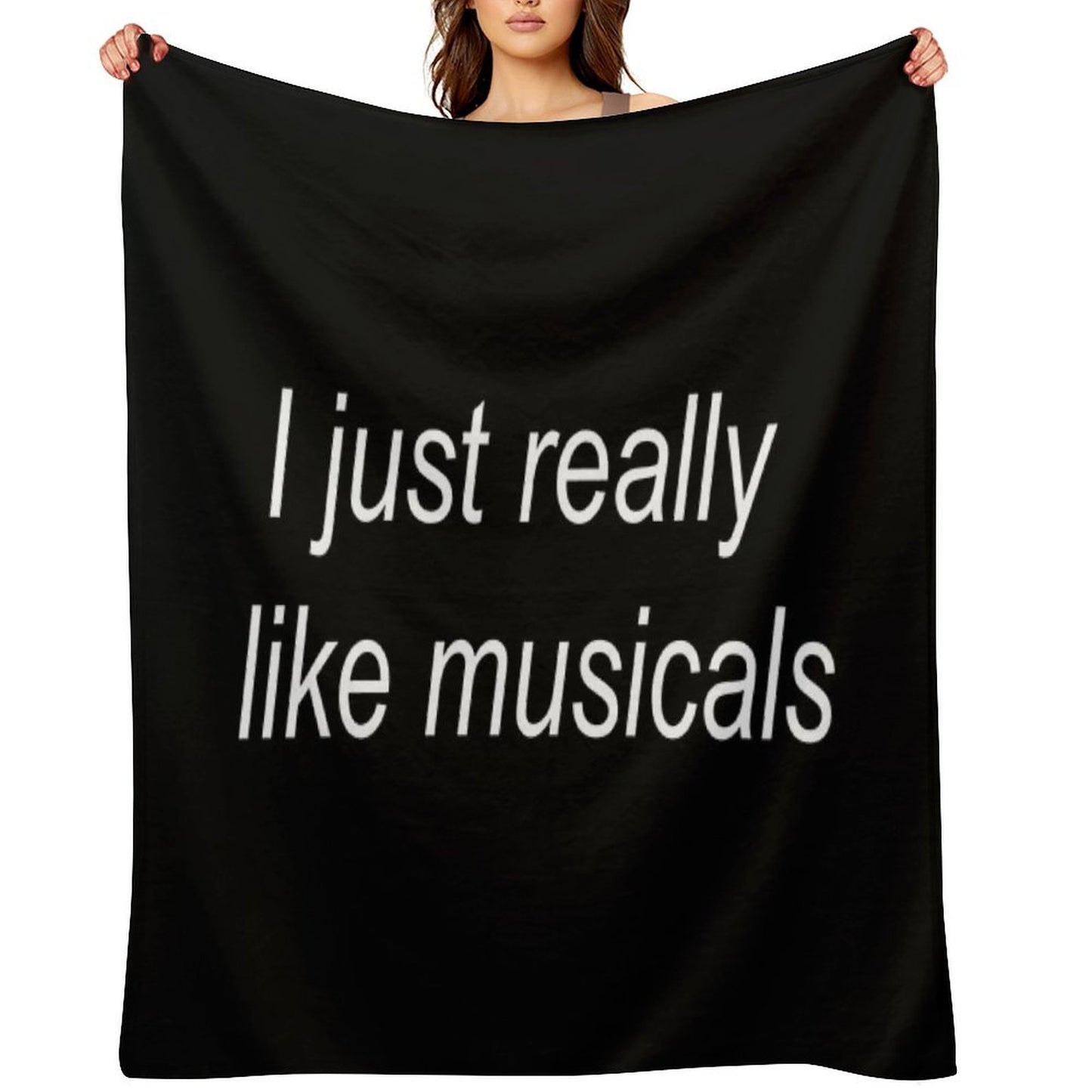 I Just Really Like Musicals Throw Blanket