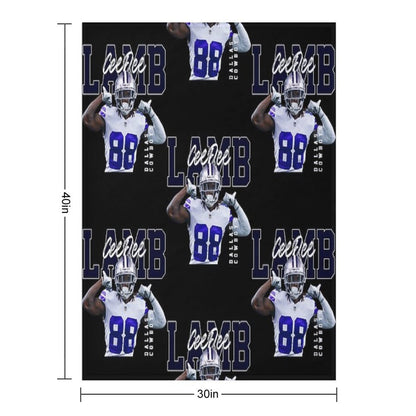 Ceedee-Lamb-DallasCowboys-Football-Players Throw Blanket