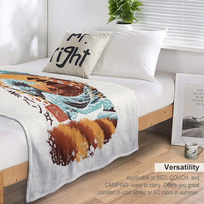 Ukiyo E Red Panda Throw Blanket