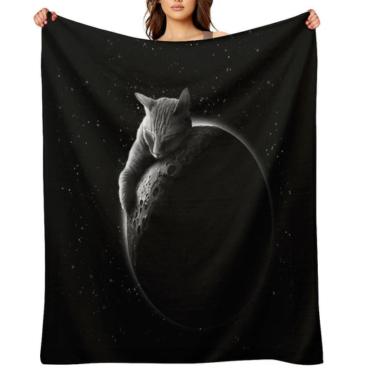 MOONCAT Throw Blanket