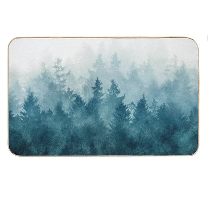 The Heart Of My Heart  So Far From Home In A Misty Foggy Fall Wilderness Forest Bath Mat