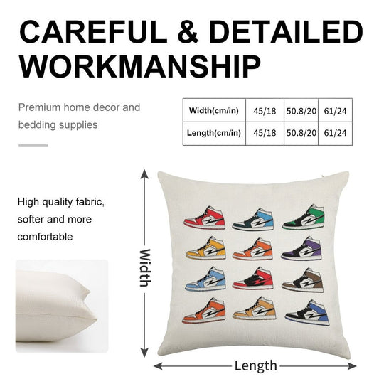 Air Jordan I (1) Pack Linen Throw Pillow Cover