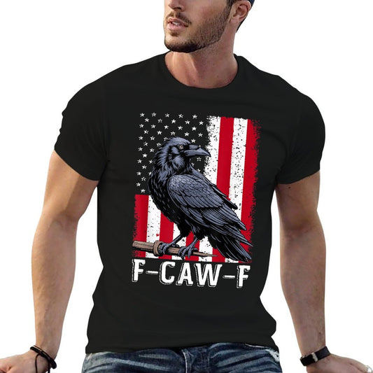F-Caw-F Black Crow Black Bird Retro USA Vintage F-Caw-F Comfortable T-Shirt