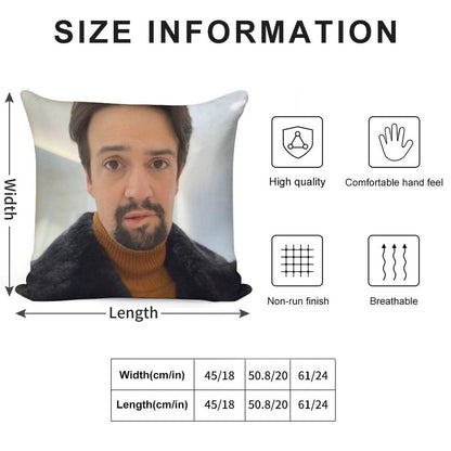Manuel Miranda Lip Bite Meme Soft Ultra-Soft Texture Throw Pillow