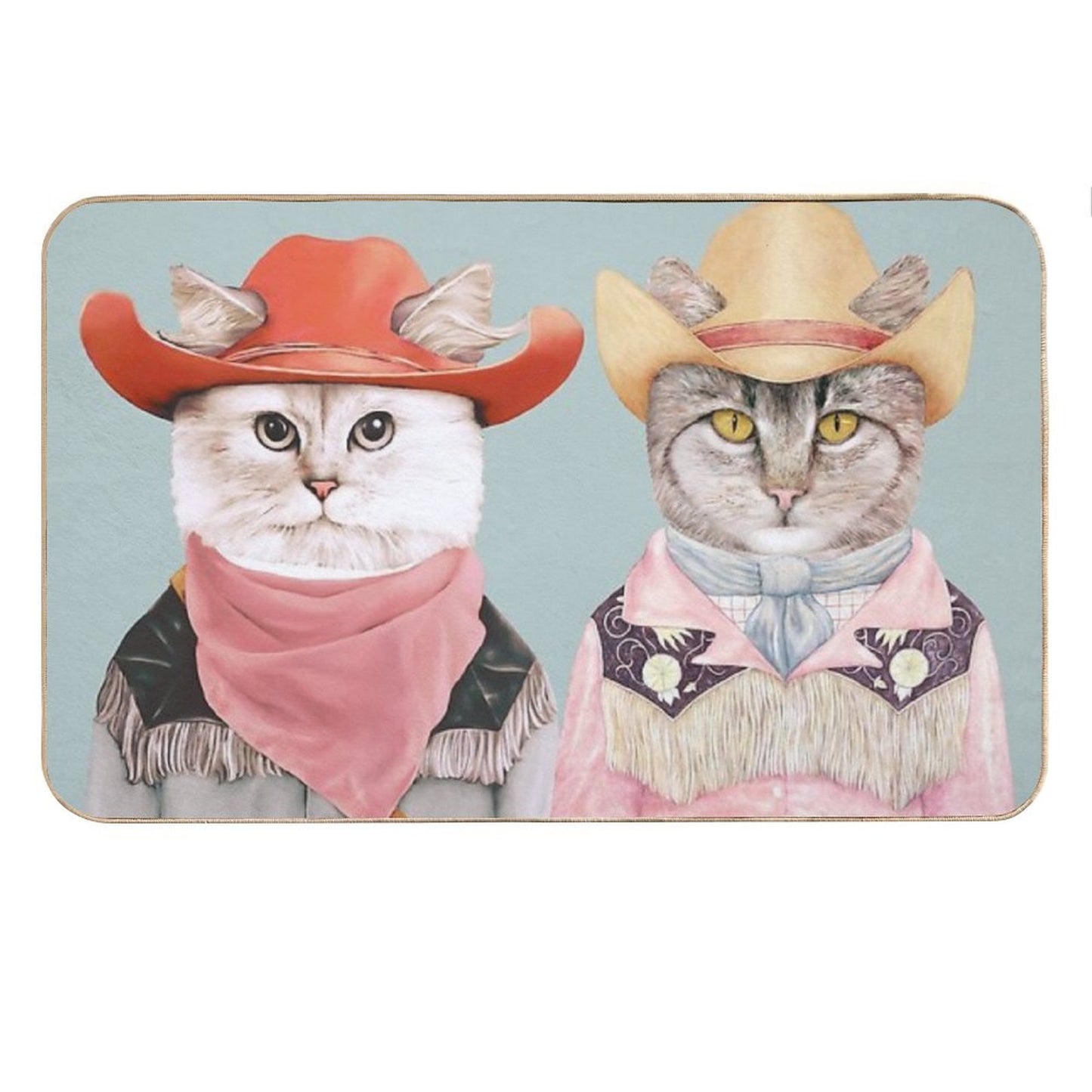 Cowboy Cats Bath Mat