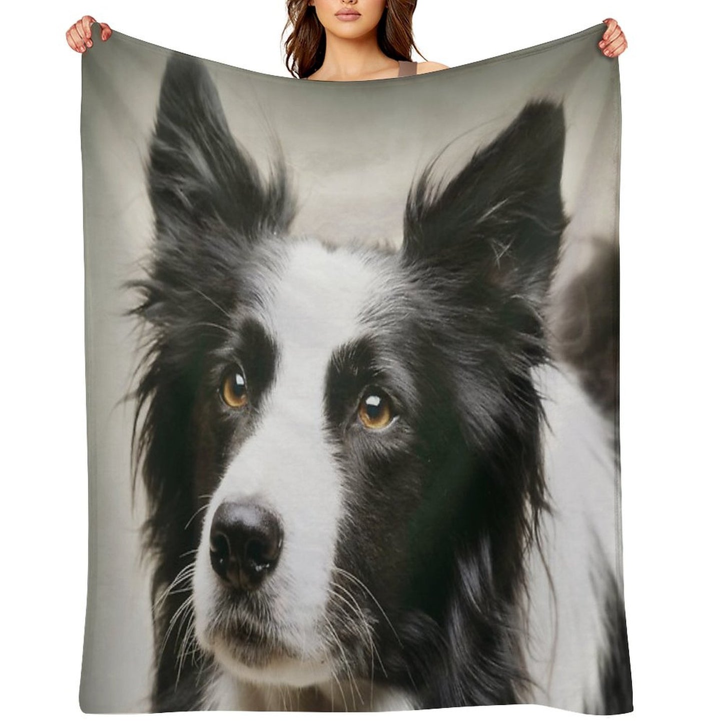 Working Border Collie Throw Blanket