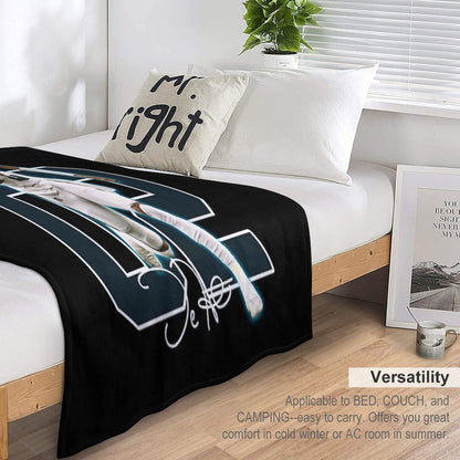 Jalen Hurts Football Signature Vintage Retro 80s 90s Rap Style Perfect Gift For Football Lovers Throw Blanket