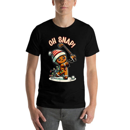 Funny Gingerbread Man Pajamas Xmas Holiday Oh Snap Golf  Classic T-Shirt