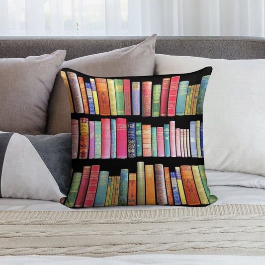 Bookworms Delight  Antique Book Library for Bibliophile Soft Home Decor Throw Pillow