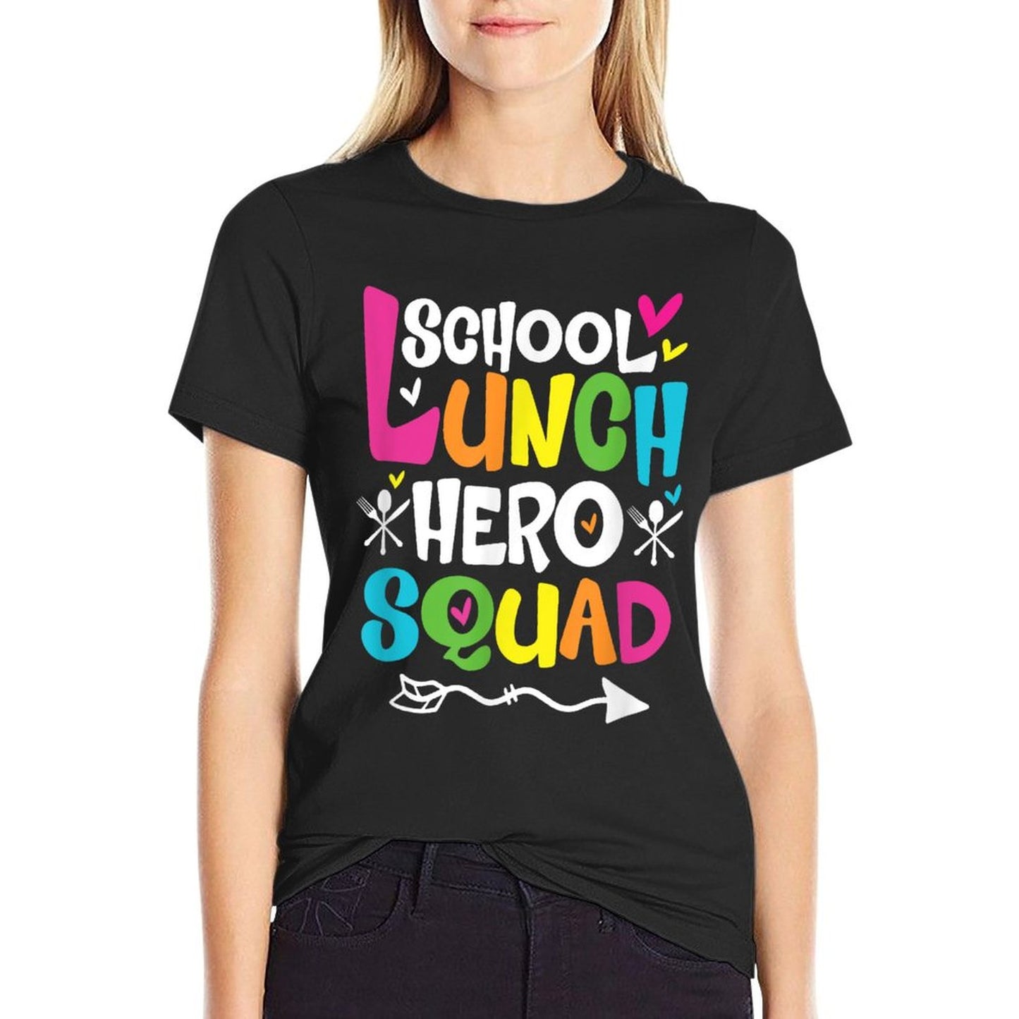 School Lunch Hero Squad of Cafeteria Lady Worker Funny Gifts T-Shirt
