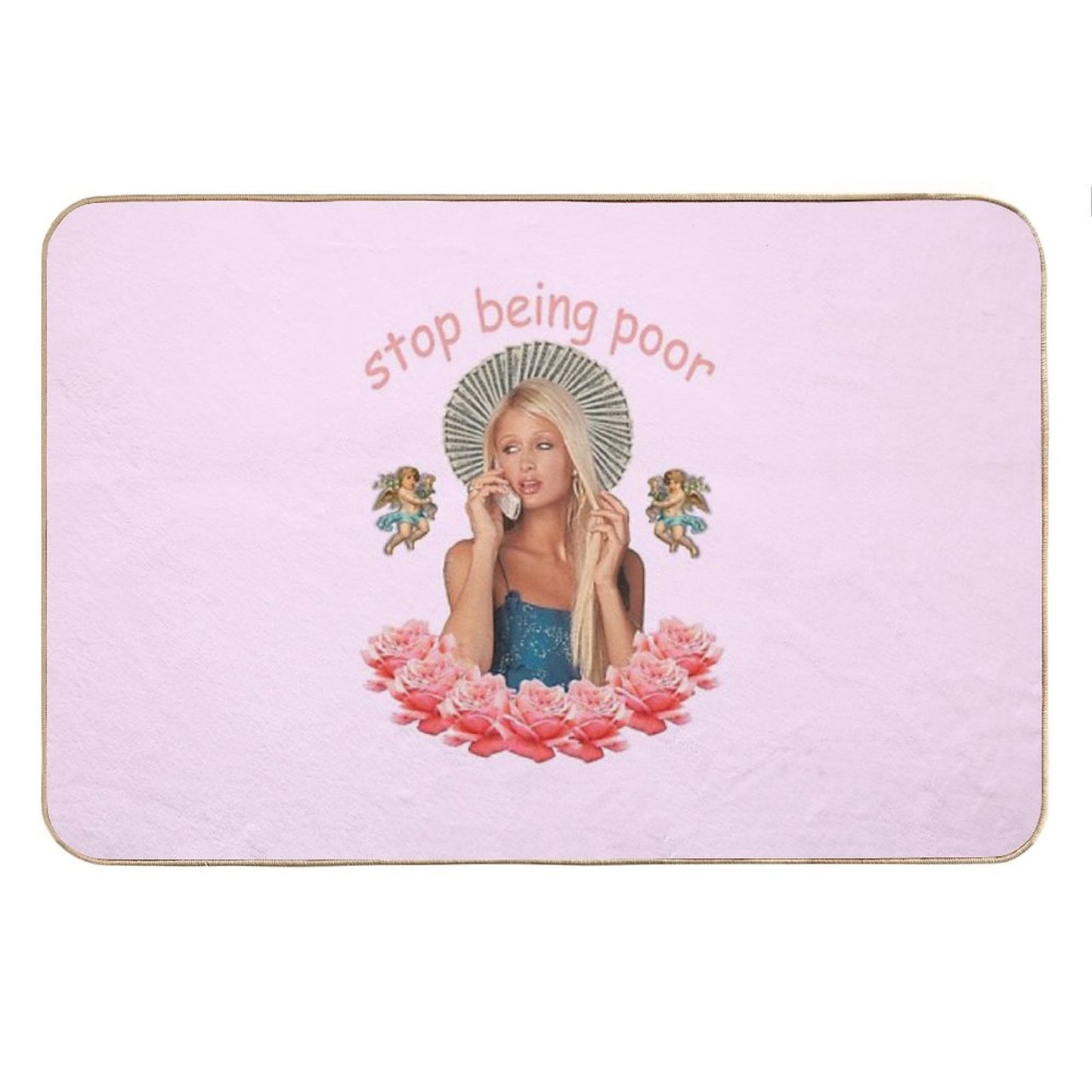 Paris Hilton 'Stop Being Poor' Bath Mat