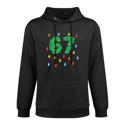 67 Christmas - Funny Christmas 67n Meme 6 7 Christmas Cotton-Polyester Blend Hoodie