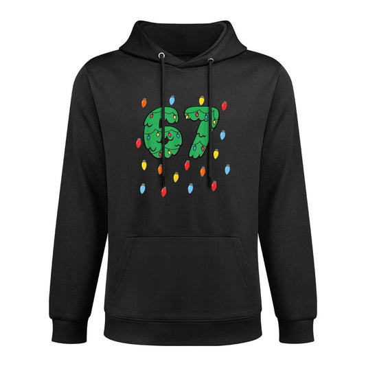 67 Christmas - Funny Christmas 67n Meme 6 7 Christmas Cotton-Polyester Blend Hoodie
