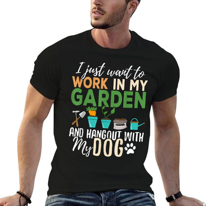 Gardening Dog Lover Gardener Garden Pet Gift Plants T-Shirt