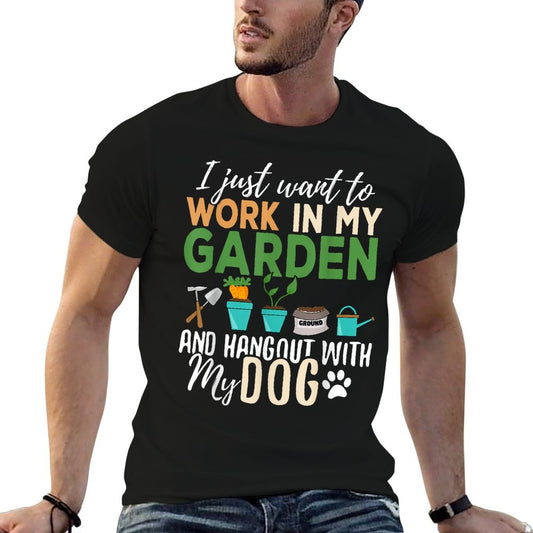 Gardening Dog Lover Gardener Garden Pet Gift Plants T-Shirt