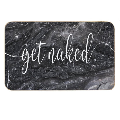 Get Naked Black Marble Bath Mat