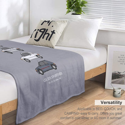 Peu Geot 205 Classic Car Collection Throw Blanket